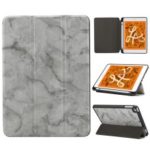 Marble Pattern Tri-fold Stand Smart Leather Cover Shell with Pen Slot for iPad mini (2019) 7.9 inch/mini 4 – Black