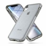 Terminator Style Glittery Powder PC TPU Hybrid Back Case for iPhone XR 6.1 inch – Light Grey