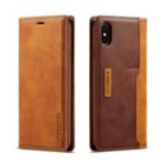 LC.IMEEKE LC-001 Leather Card Holder Case for iPhone XS Max 6.5 inch – Brown