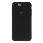 Heart Pattern Solid Silicone Mobile Phone Case for iPhone 7 plus/8 plus – Black