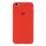 Heart Pattern Solid Silicone Mobile Phone Casing for iPhone 6 Plus/6s Plus 5.5-inch – Watermelon Red