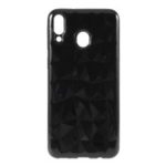 3D Diamond Grain Soft TPU Case for Samsung Galaxy M20 – Black