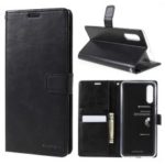 MERCURY GOOSPERY Blue Moon Wallet Leather Mobile Cover for Samsung Galaxy A70 – Black