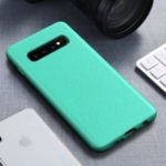 Matte Wheat Straw TPU Protection Phone Case for Samsung Galaxy S10 Plus  – Cyan