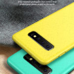 Matte Wheat Straw TPU Protection Phone Case for Samsung Galaxy S10 – Yellow