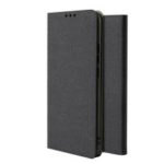 Cloth Texture Card Holder Stand Flip Leather Case for Samsung Galaxy A50 – Black