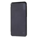 View Window Plated Mirror Surface Leather Stand Cover for Samsung Galaxy M10 – Black
