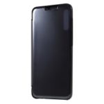 View Window Plated Mirror Surface Leather Stand Case for Samsung Galaxy A70 – Black