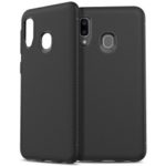 Jazz Series Twill Texture TPU Mobile Phone Shell for Samsung Galaxy A20e – Black