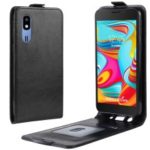 Crazy Horse Vertical Flip Leather Protective Case for Samsung Galaxy A2 Core – Black