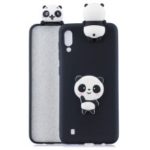 3D Cute Doll Pattern Printing TPU Case for Samsung Galaxy M10 – Black / Adorable Panda