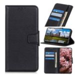 Litchi Skin PU Leather Wallet Stand Mobile Phone Casing for Samsung Galaxy S10e – Black