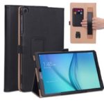 Card Holder Stand PU Leather Tablet Case for Samsung Galaxy Tab A 10.1 (2019) T510/T515 [with Elastic Hand Strap] – Black