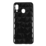 3D Diamond Grain Soft TPU Case for Samsung Galaxy A30 – Black