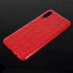 3D Diamond Grain Soft TPU Case for Samsung Galaxy A50 – Red