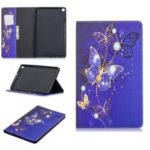 Pattern Printing Wallet Stand Leather Case for Samsung Galaxy Tab A 10.1 (2019) T510 – Purple Butterflies