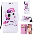 Pattern Printing Wallet Stand Leather Case for Samsung Galaxy A70 – Lovely Unicorn
