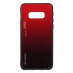 Gradient Color Glass + PC + TPU Phone Case for Samsung Galaxy S10e – Red / Black