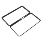 Magnetic Attraction Metal Frame Tempered Glass Case Shell for Samsung Galaxy A70 – Black