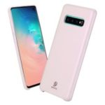 DUX DUCIS Skin Lite Series PU Leather Coated PC Cell Phone Back Case for Samsung Galaxy S10 – Pink