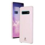 DUX DUCIS Skin Lite Series PU Leather Coated PC Back Cover for Samsung Galaxy S10 Plus – Pink