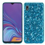 Glittery Sequins Gel PC+TPU Cell Phone Back Case for Samsung Galaxy A10 – Blue