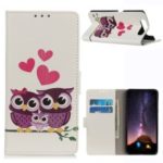 Pattern Printing Stand Leather Mobile Casing for Samsung Galaxy A90/Galaxy A80 – Sweet Owl Family
