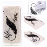 Embossed Pattern 3D Diamond Texture Soft TPU Back Case for Samsung Galaxy A40 – Feather