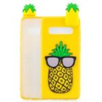[3D Cute Doll] Patterned TPU Phone Case Cover for Samsung Galaxy S10 5G – Pineapple with Sunglasses