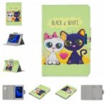 Universal Patterned 7-inch PU Leather Wallet Stand Tablet Case for Samsung Galaxy Tab A 7.0 / Huawei MediaPad M2 7.0 etc – Two Cats