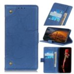 Retro Style Leather Magnetic Stand Wallet Case for Samsung Galaxy A90 / A80 – Blue