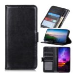 Crazy Horse Leather Wallet Stand Phone Shell for Samsung Galaxy A20e – Black