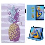 Pattern Printing Stand Leather Tablet Cover for Samsung Galaxy Tab S5e SM-T720 / SM-T725 – Pineapple
