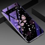 Eletroplating TPU Frame + Blue-ray Tempered Glass+ PC Back Plate Hybrid Case for Samsung Galaxy S10 Plus – Peach Blossom