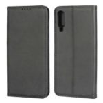 Auto-absorbed Leather Wallet Stand Cover for Samsung Galaxy A70 – Black