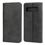 Auto-absorbed Leather Wallet Stand Cover for Samsung Galaxy S10 5G – Black