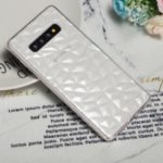 3D Diamond Grain Soft TPU Phone Cover for Samsung Galaxy S10 Plus – Transparent