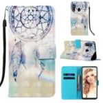Pattern Printing Leather Wallet Case for Samsung Galaxy A60 – Feather Dream Catcher