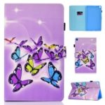 Pattern Printing PU Leather Flip Stand Case for Samsung Galaxy Tab S5e SM-T720 – Colorful Butterflies