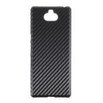 PU Leather Coated Hard PC Mobile Case for Sony Xperia 10 Plus – Carbon Fiber Texture