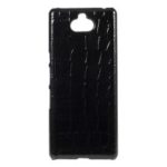 PU Leather Coated Hard PC Mobile Case for Sony Xperia 10 – Crocodile Texture