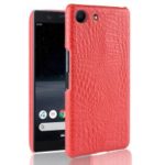 Crocodile Texture PU Leather Coated PC Phone Case for Sony Xperia Ace – Red