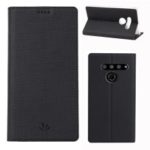 VILI DMX Cross Texture Stand Leather Card Holder Case for LG V50 ThinQ 5G – Black
