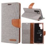 MERCURY GOOSPERY Canvas Diary Leather Wallet Mobile Case for Huawei P30 Pro – Grey