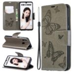 For Huawei P Smart (2019) / Honor 10 Lite PU Leather Imprint Butterflies Phone Case – Grey