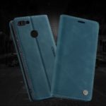 CASEME Auto-absorbed PU Leather Wallet Stand Case for Huawei P Smart (2017) / Enjoy 7S – Blue