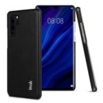 IMAK Ruiyi Series PU Leather Coated Hard PC Back Phone Case for Huawei P30 Pro – All Black