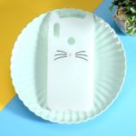 3D Mustache Cat Silicone Phone Case for Huawei Y7 (2019) – Transparent