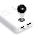 MUTURAL Portable 10000mAh Power Bank with Digital Display – White