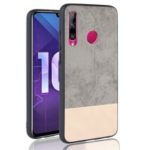 Bi-color Splicing PU Leather Coated PC + TPU Hybrid Case for Huawei P Smart Plus 2019 / Enjoy 9s / Honor 10i / Honor 20i – Grey